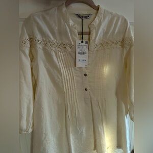 NWT Zara embroidered shirt, size small